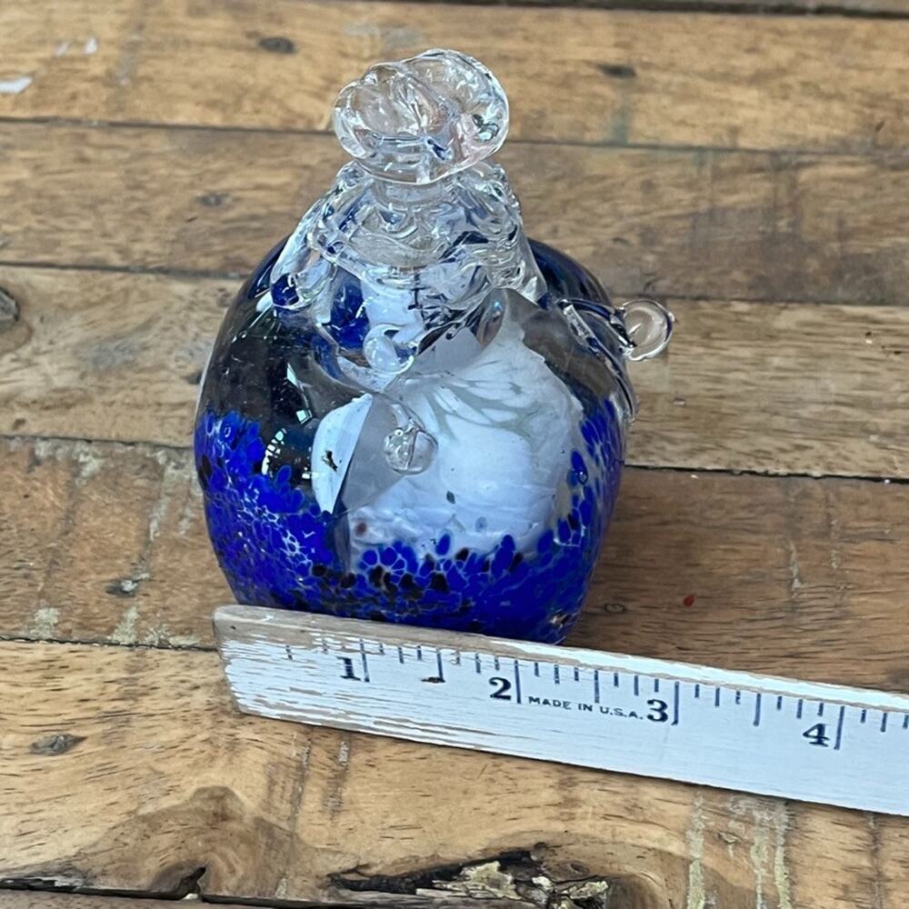 Hand-Blown Art Glass Abstract Sculpture 4.5" Decor Handcrafted - Picture 9 of 12